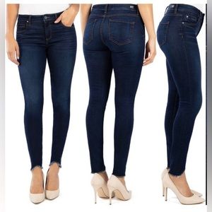 Kut from the Kloth Donna Curved Hem Ankle Skinny Jeans size 6